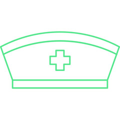 Fototapeta premium Nurse Cap single vector icon illustration