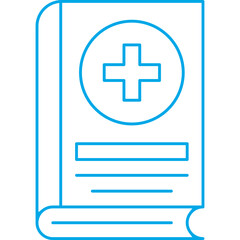 Fototapeta premium Medical Book single vector icon illustration