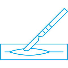 Surgerical Cut single vector icon illustration
