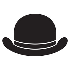 Classic Bowler Hat Silhouette For Timeless Fashion Accessory