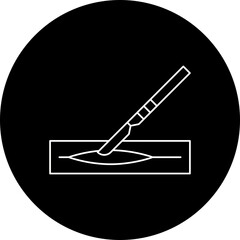 Surgerical Cut single vector icon illustration