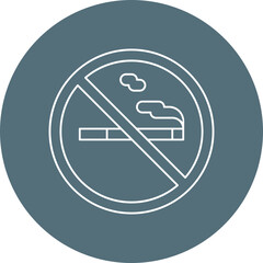 No Smoking Sign single vector icon illustration