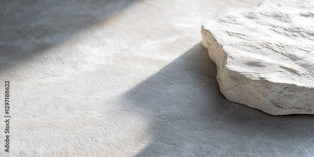 Aufkleber textured stone surface with natural light casting shadows, creating minimalistic background