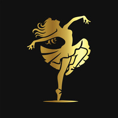 Ballet Dancer Gold Emblem
