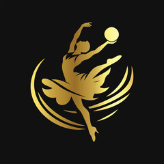 Gold Dancer Icon Silhouette
