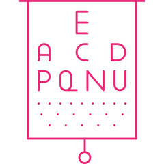 Eyes Checkup Board single vector icon illustration