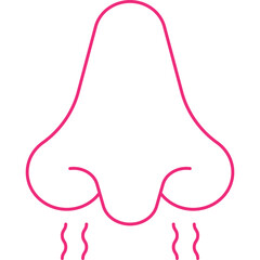 Nose single vector icon illustration