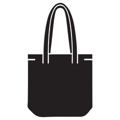 Silhouette Tote Bag Illustration for Fashion and Shopping Themes