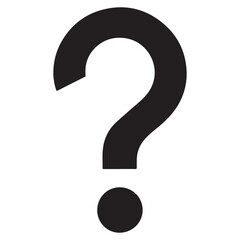 Simple Question Mark Vector Icon Represents Inquiries and Doubts