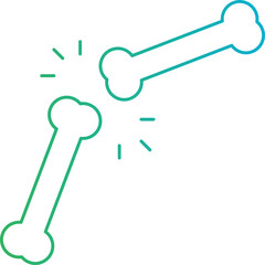 Bone single vector icon illustration