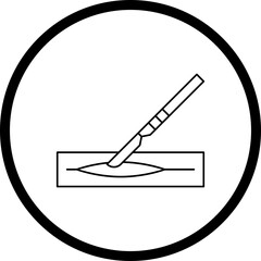 Surgerical Cut single vector icon illustration
