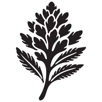 black leaf silhouette on white background clip art preview