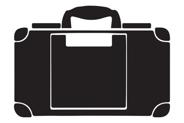 Suitcase Silhouette Vector Illustration Symbol Business Trip Travel Baggage