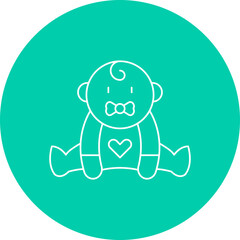 Baby single vector icon illustration