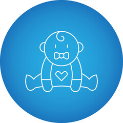 Baby single vector icon illustration