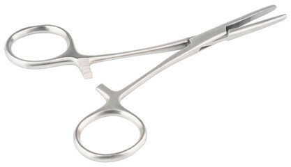 Forceps tool. Kelly forceps scissors. Stainless steel hemostatic forceps surgical forceps with locking clamps. Fishing pliers curved, straight tip. Fishing hook extractor. Medical instrument, supply