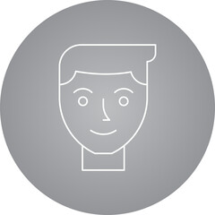 Human Face single vector icon illustration