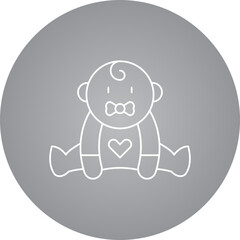 Baby single vector icon illustration