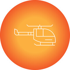 Helicopter single vector icon illustration