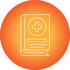 Medical Book single vector icon illustration