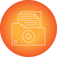Medical Records single vector icon illustration