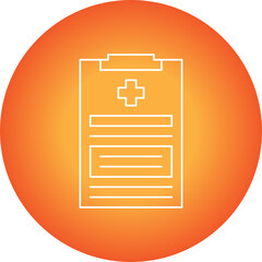 Medical Report single vector icon illustration