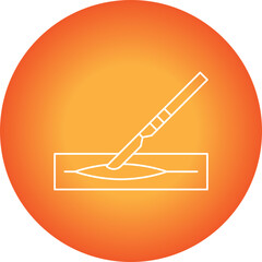 Surgerical Cut single vector icon illustration
