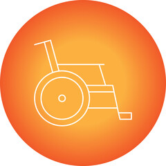 Wheelchair single vector icon illustration
