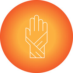 Bandaged Hand single vector icon illustration