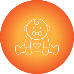 Baby single vector icon illustration