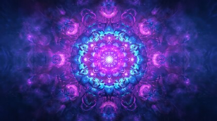 A beautiful vibrant mandala exhibiting spiritual and cosmic elements