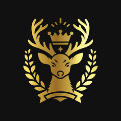Deer Head Silhouette Icon
