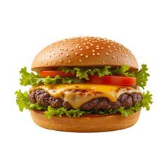Juicy Cheeseburger: Delicious Recipe & Photos isolated on transparent background