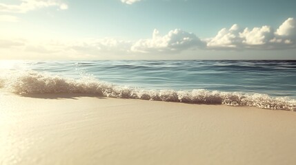 Fototapeta premium Beautiful seaside landscape with rolling waves high resolution picture