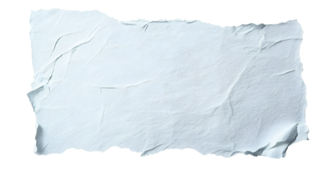 a white piece of paper on an isolated white background