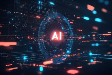 Obraz premium Innovative graphic layouts showcasing the potential of artificial intelligence in advertising