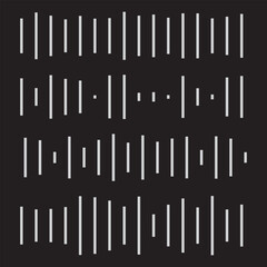 Podcast soundwave line of voice. Record music player. Mobile talk track. Message sound wave. Social network speech audio. Equalizer icon with spectrum noise. Vector illustration.