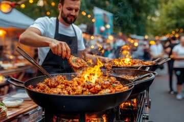 Fried meal food banner
