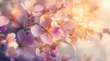 spring flowers background	
