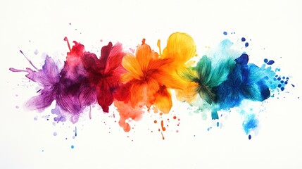 Fototapeta premium watercolor background with flowers 