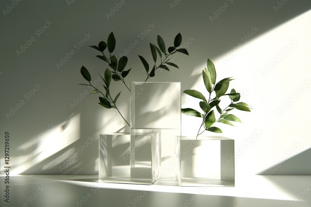 Aufkleber the presentation of a product is enhanced by a plain white studio room that has abstract blurred fea