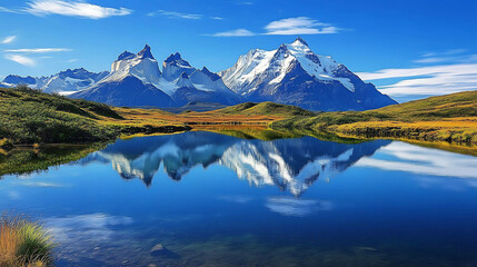 A majestic mountain range 