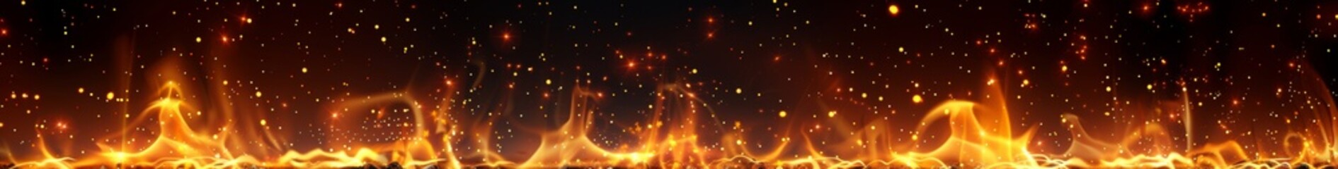 Inferno Flames: Capturing the Heat and Brightness of Burning Firewood Against a Dark Background