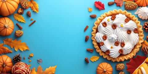 Pumpkin pie food banner
