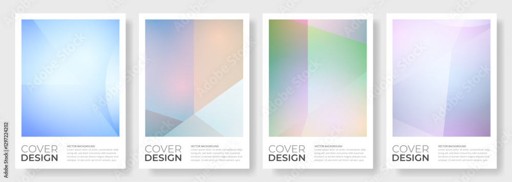 Aufkleber abstract modern poster or vertical background vector set. a4 resolution white cover design with colo