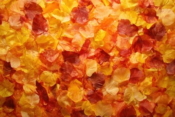 Vibrant Autumn Leaf Litter. A Rich Tapestry of Yellow, Orange, Red, and Gold Foliage on the Ground