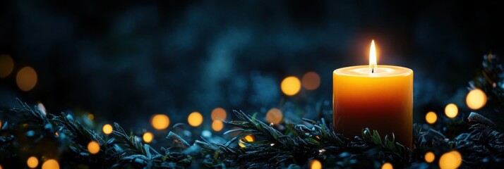 Sombre Condolence Banner: A Reflective Concept for Mourning and Grieving, Embracing Loss with Elegance Against a Black Background