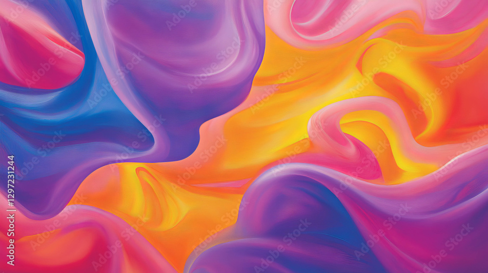 Aufkleber vibrant abstract explosion of colorful dynamic waves for artistic design