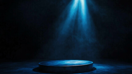 Dramatic podium with spotlight for stage presentations and events