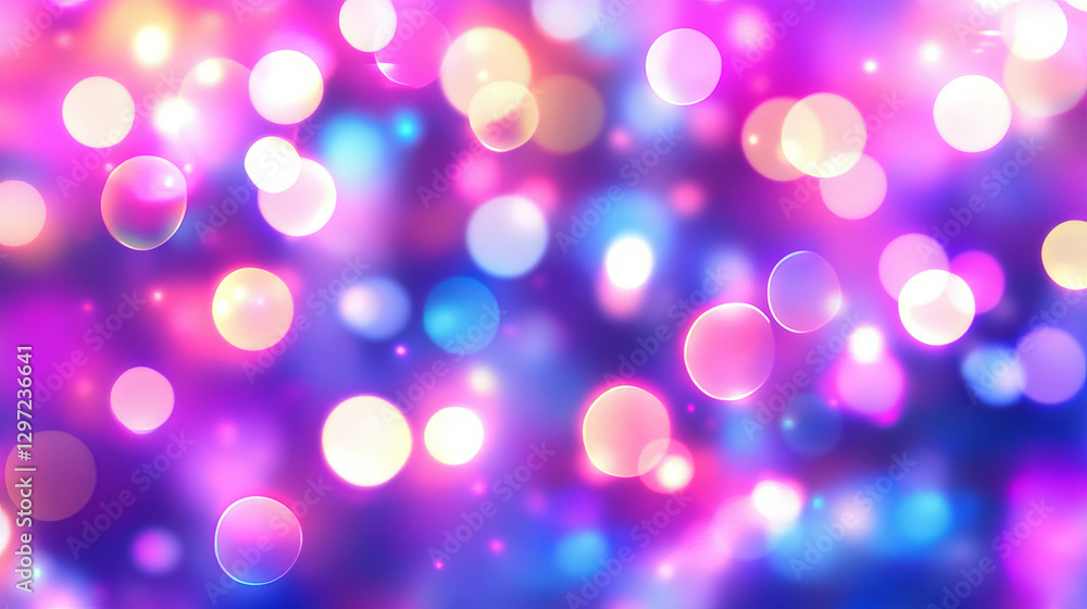 Poster vibrant abstract background with blurred colorful bokeh lights for creative design